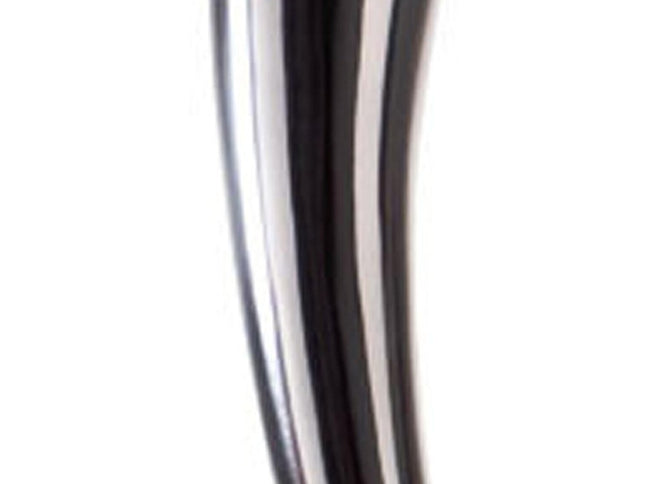 39" Silver Trumpet Aluminum Floor Vase