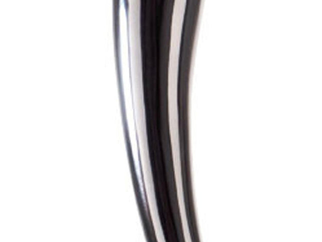 39" Silver Trumpet Aluminum Floor Vase