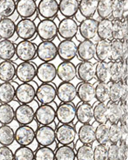 25" Clear And Silver Faux Crystal And Metal Table Vase