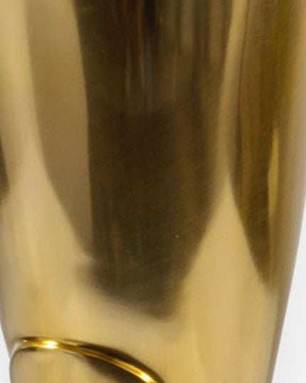 16" Gold Aluminum Firefighter Boot Umbrella Stand