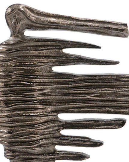 12" Bronze Aluminum Blown Away Woman Tabletop Sculpture