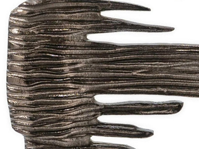 12" Bronze Aluminum Blown Away Woman Tabletop Sculpture