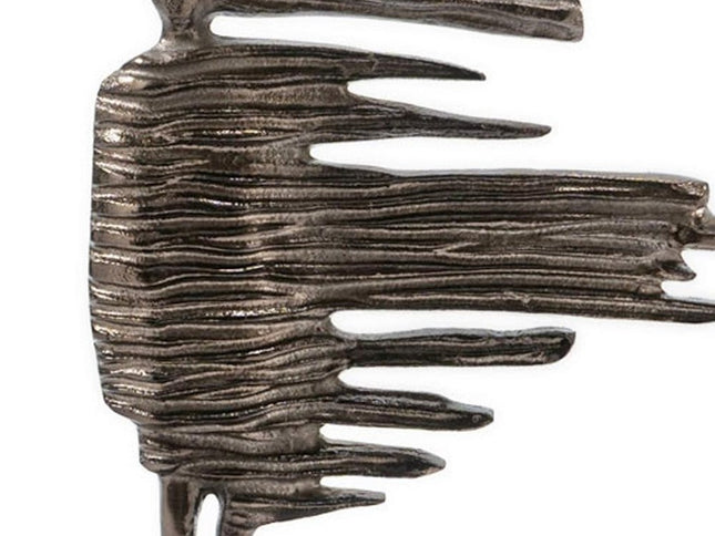 12" Bronze Aluminum Blown Away Woman Tabletop Sculpture