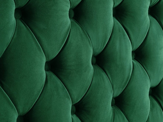 Hunter Green Velvet Rectangular Sofa and Chaise Sectional And Toss Pillows