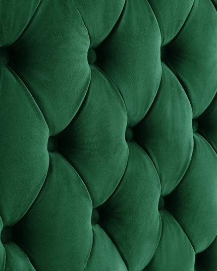 Hunter Green Velvet Rectangular Sofa and Chaise Sectional And Toss Pillows