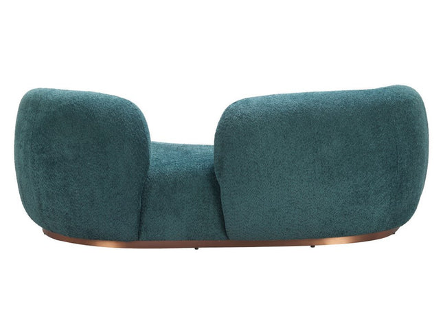 87" Teal Blue Sofa With Legs