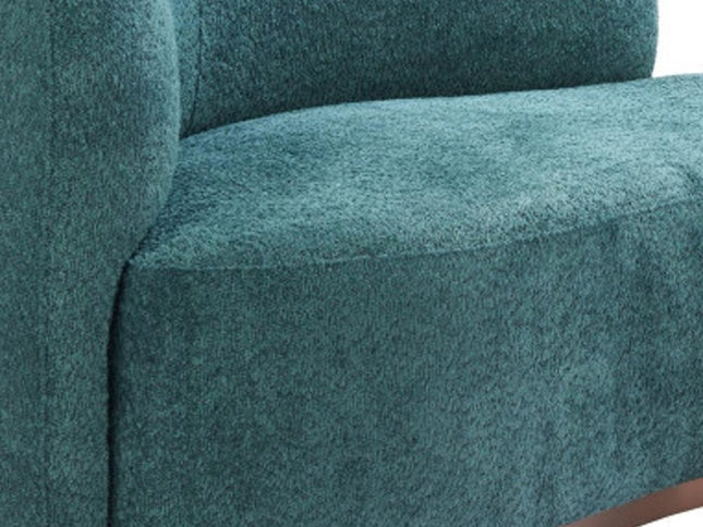 87" Teal Blue Sofa With Legs