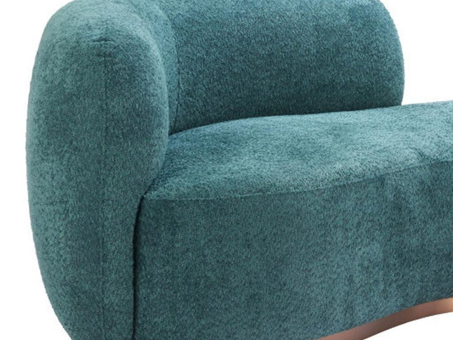 87" Teal Blue Sofa With Legs