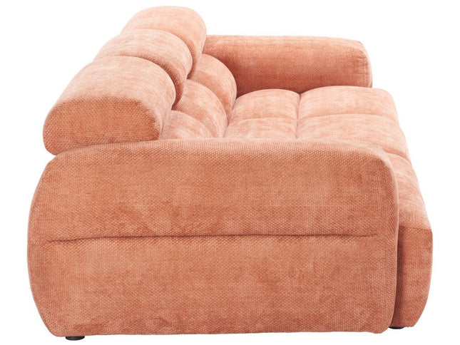 108" Orange Manufactured Wood Sofa