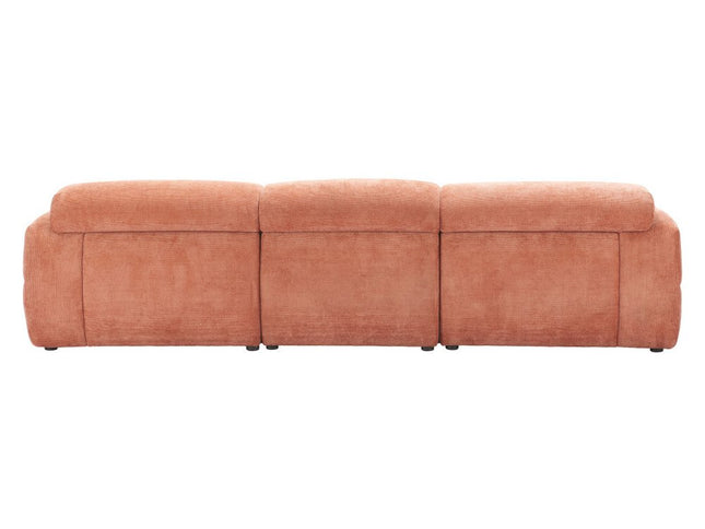 108" Orange Manufactured Wood Sofa