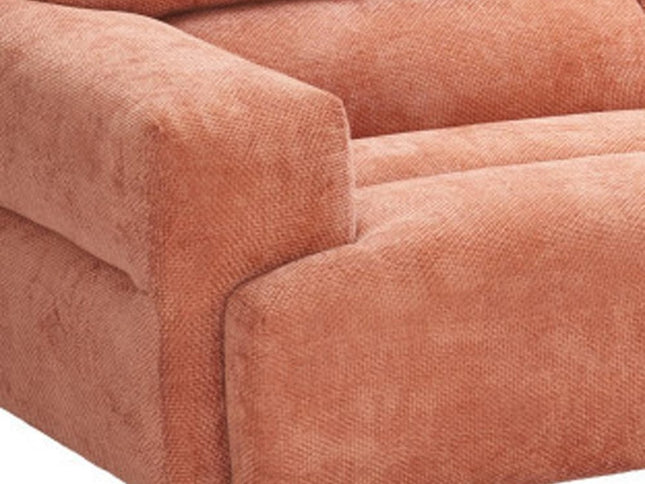 108" Orange Manufactured Wood Sofa