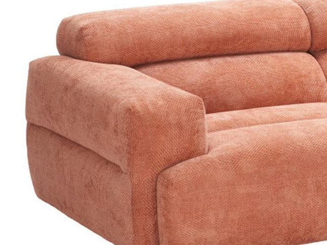 108" Orange Manufactured Wood Sofa