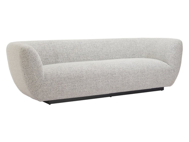 96" Gray Upholstered Wood Sofa