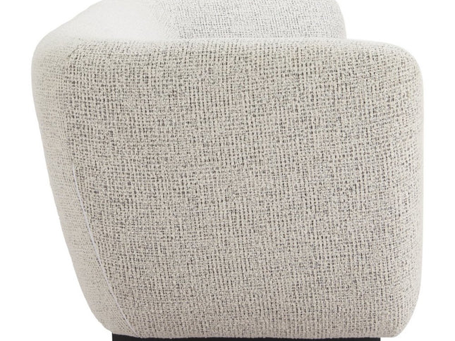 96" Gray Upholstered Wood Sofa