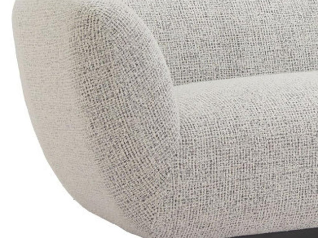 96" Gray Upholstered Wood Sofa