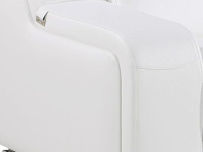 103" Dark Gray Italian Leather Reclining USB Sofa