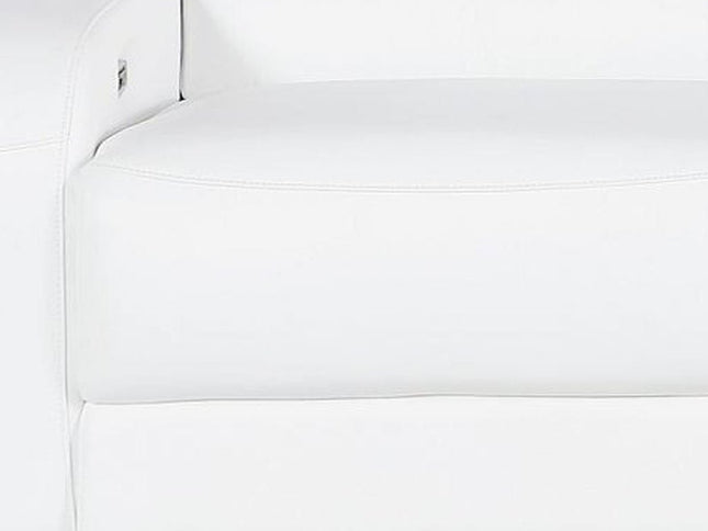 103" Dark Gray Italian Leather Reclining USB Sofa