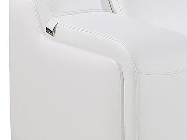 129" Reclining USB Reclining Sofa With Silver Legs