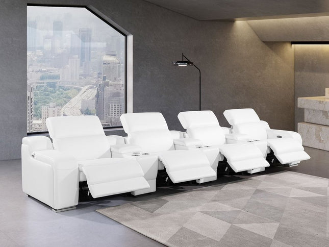 169" Reclining USB Reclining Sofa With Silver Legs