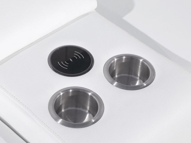 169" Reclining USB Reclining Sofa With Silver Legs