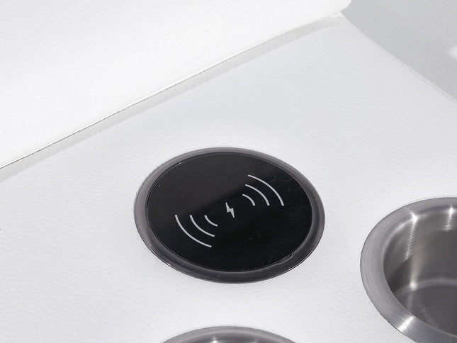 169" Reclining USB Reclining Sofa With Silver Legs