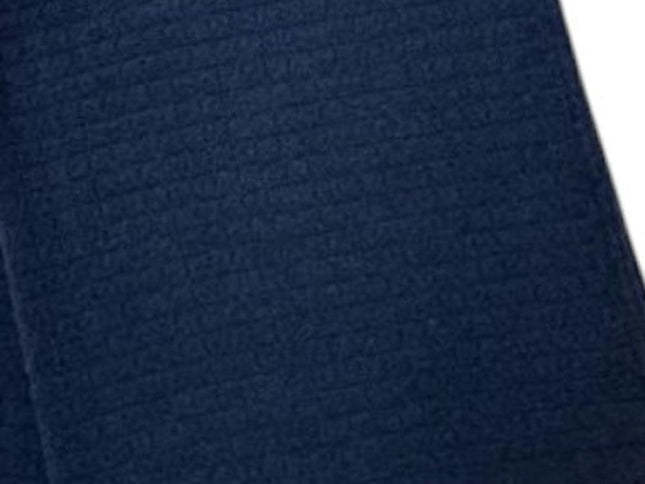 50" X 67" Navy Blue Cotton Blend Woven Throw Blanket with Fringe