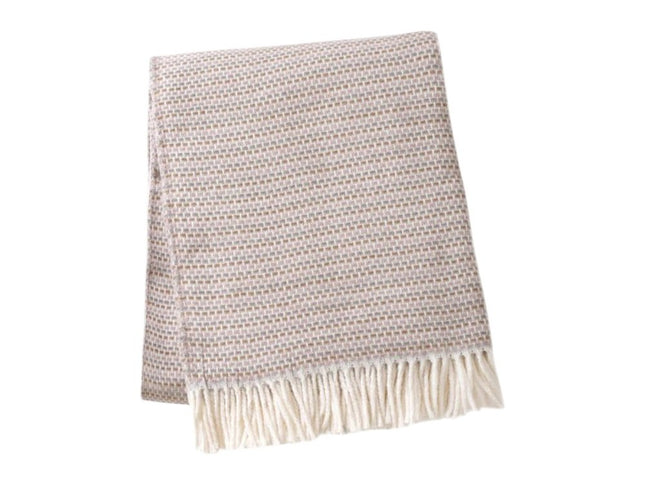 55" X 70" Chestnut Cotton Blend Woven Plush Throw Blanket with Fringe