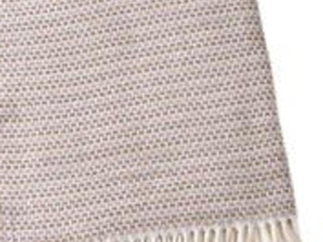 55" X 70" Chestnut Cotton Blend Woven Plush Throw Blanket with Fringe