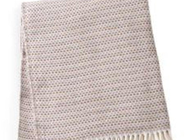 55" X 70" Chestnut Cotton Blend Woven Plush Throw Blanket with Fringe