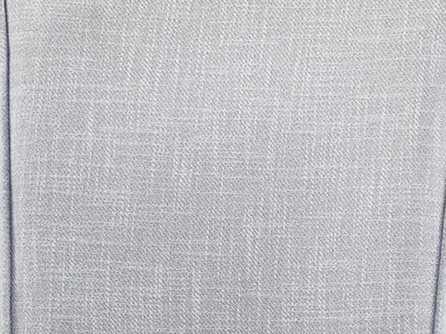 Gray and White Fabric and Solid Wood Bar Height Bar Chair