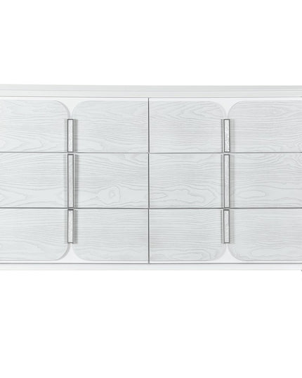 63" Gray Wood Six Drawer Double Dresser