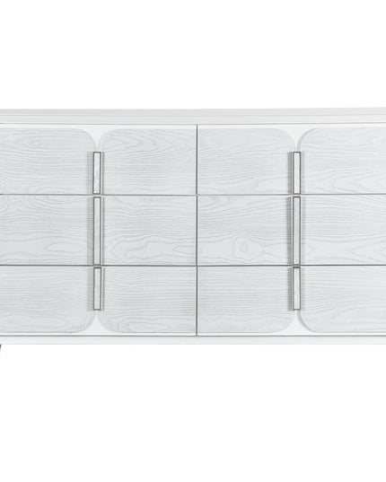 63" Gray Wood Six Drawer Double Dresser