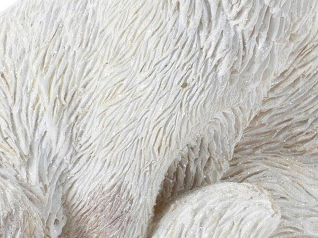 Set of Two White Polyresin Fox Figurine