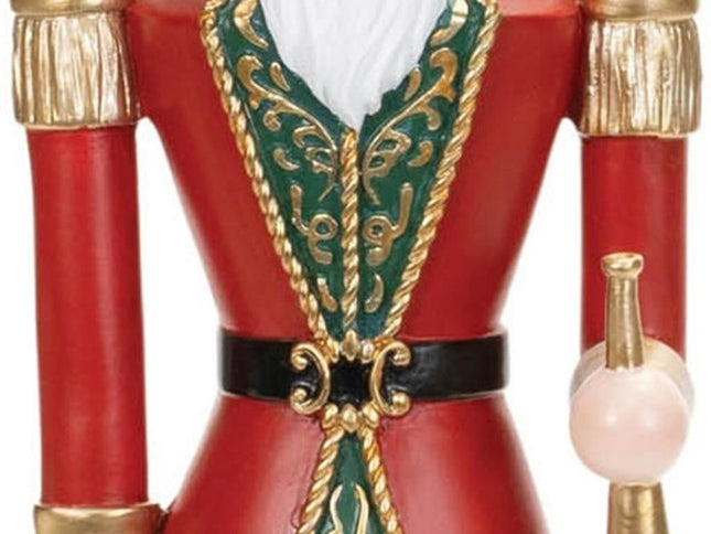 Set of Two Red Green And Black Polyresin Tabletop Sculpture