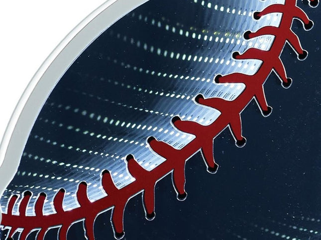 16" Red And White Acrylic Baseball Tabletop Sign with LED