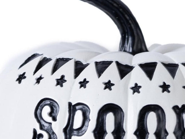 Set of Two White And Black Polyresin Tabletop Sculpture