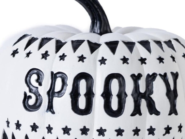 Set of Two White And Black Polyresin Tabletop Sculpture