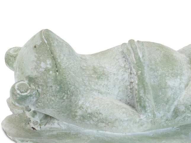 Set of Four Green Polyresin Frog Figurine