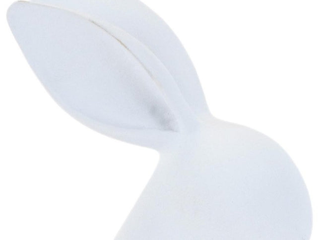 Set of Two White Polyresin Rabbit Figurine