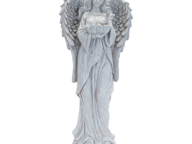29" Gray Polyresin Angel Statue