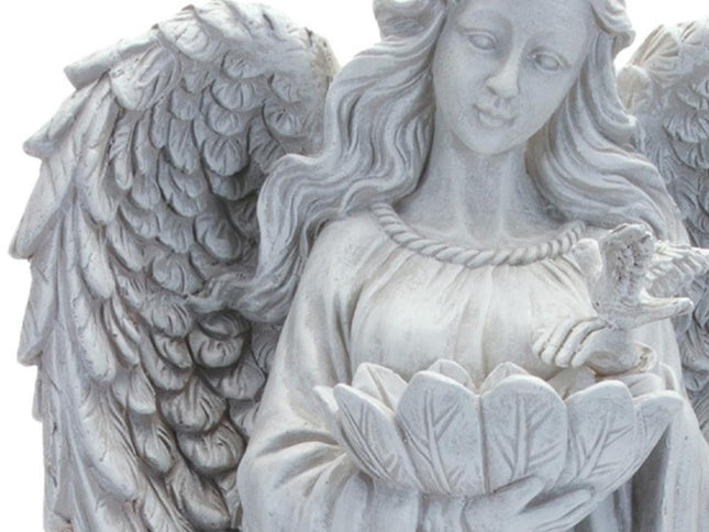 29" Gray Polyresin Angel Statue