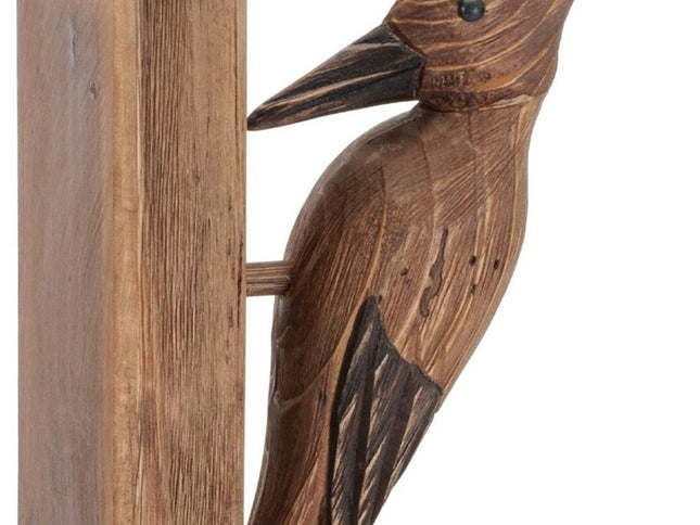 Set of Two Brown Wood Bird Decorative Bookends