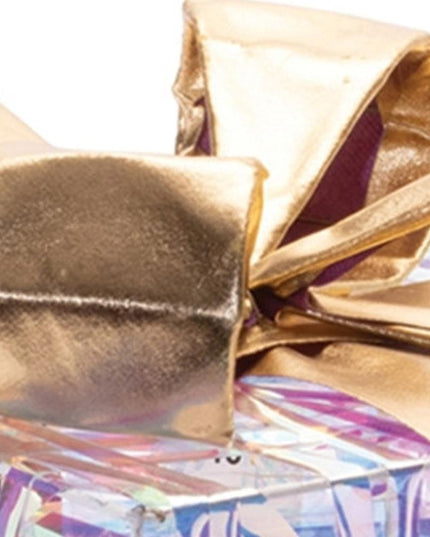 Set of Three Clear And Gold Decorative Boxes With LED