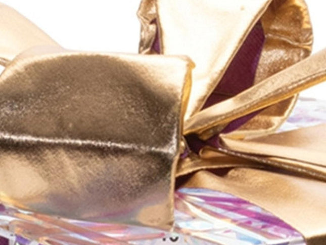 Set of Three Clear And Gold Decorative Boxes With LED