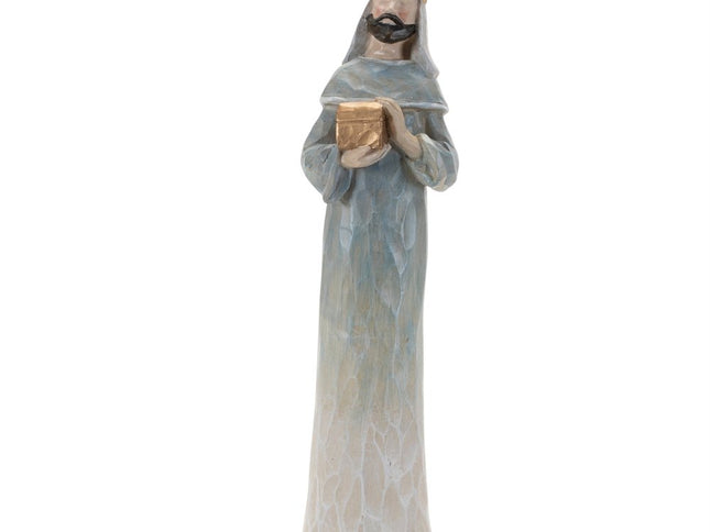 Set of Nine Beige And Gold Polyresin Figurine