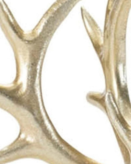 Set of Four Gold Polyresin Deer Christmas Figurine