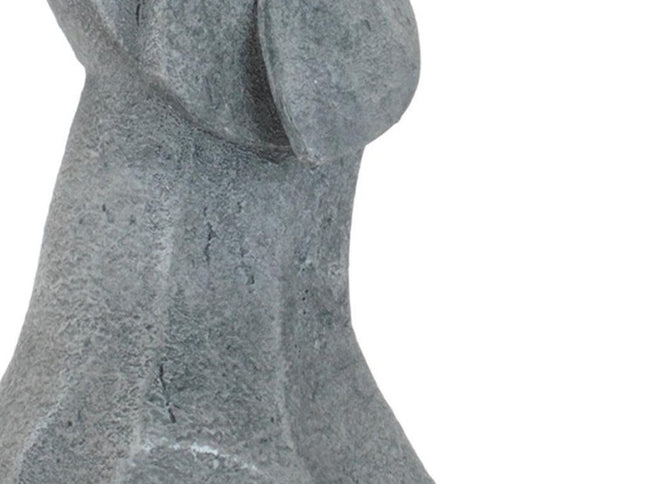 Set of Four Gray Polyresin Cat And Dog Figurines