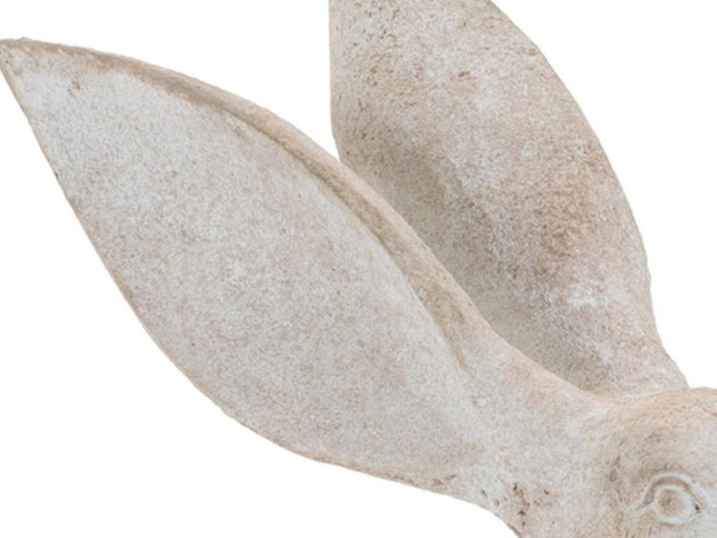 Set of Four Beige Polyresin Rabbit Figurines