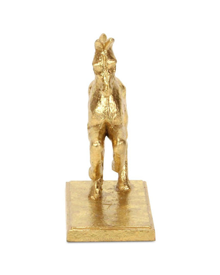 7" Gold Cast Iron Horse Tabletop Sculpture