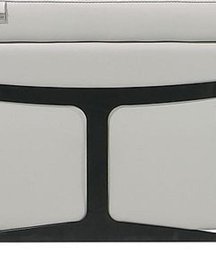 Light Gray Italian Leather Power Reclining U Shaped Eight Piece Corner Sectional With Console